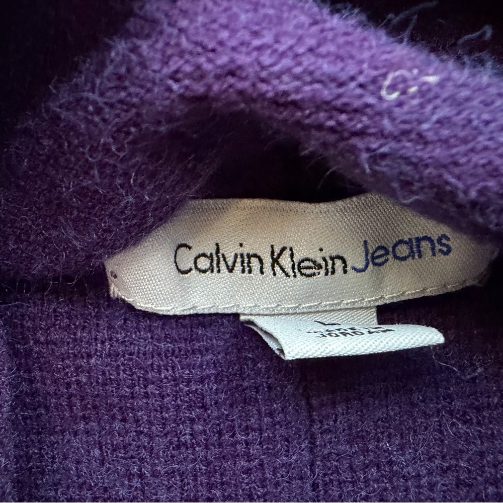 Calvin Klein Jeans Deep Purple Turtleneck Sweater - Picture 5 of 7